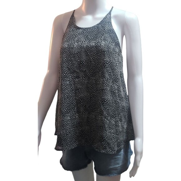 Joie Cualli Silk Printed Top in Caviar - Picture 3 of 6